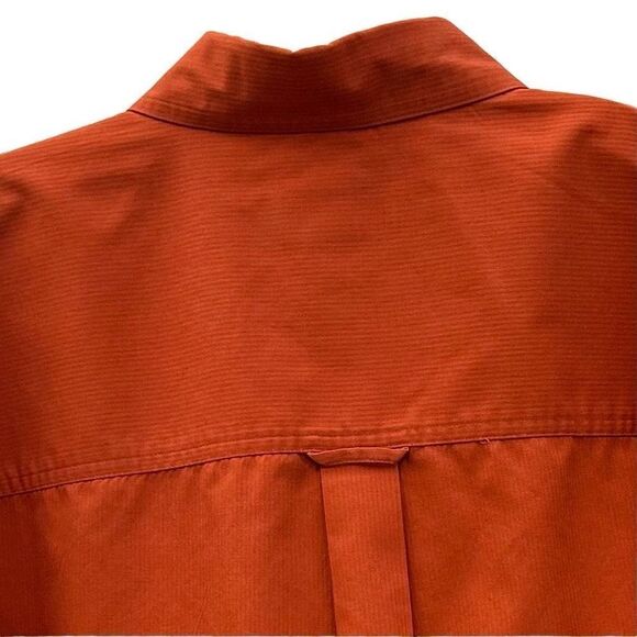 Chaps Men’s Large Shirt Orange Long Sleeve Button Down Easy Care - Picture 8 of 8